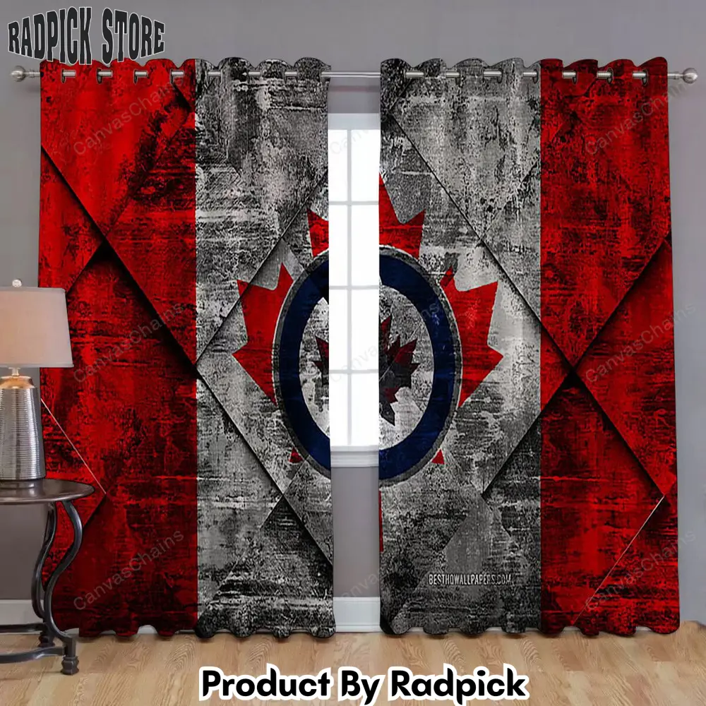 Radpick winnipeg jets canadian hockey club window curtains grunge rhombus grunge american flag curtains living room curtains for window rp85240